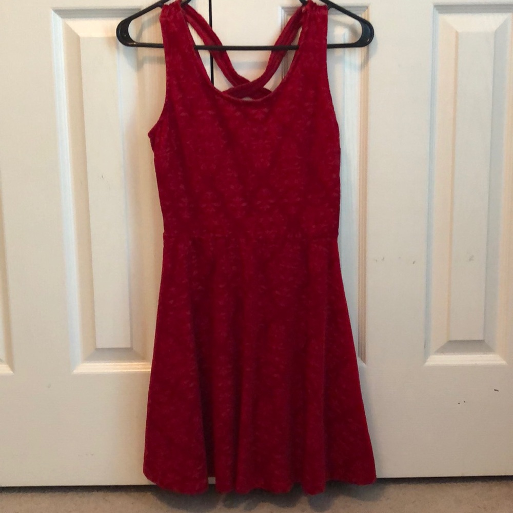 Red velvet dress